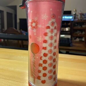 Starbucks Pink and Red Holiday Coffee Thermos